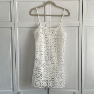 Crocheted mini dress, size L